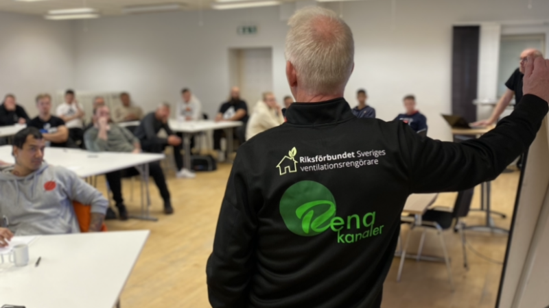 För Anders Ekman på Sotarbolaget i Jämtland innebar kursen i ventilationsrengöring både en kompetenshöjning och ett nätverkande.